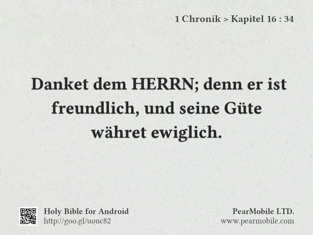 1 Chronik, Kapitel 16:34
